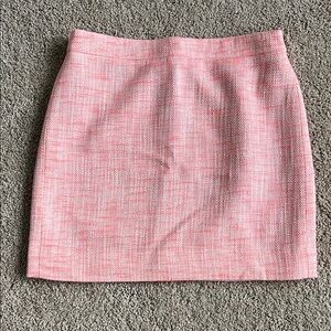 J. Crew Factory Coral Tweed Pencil Skirt